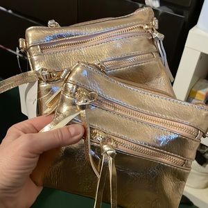 2 rose colored purses !